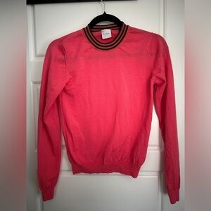 Paul Smith Vibrant Pink Crewneck Knit Sweater